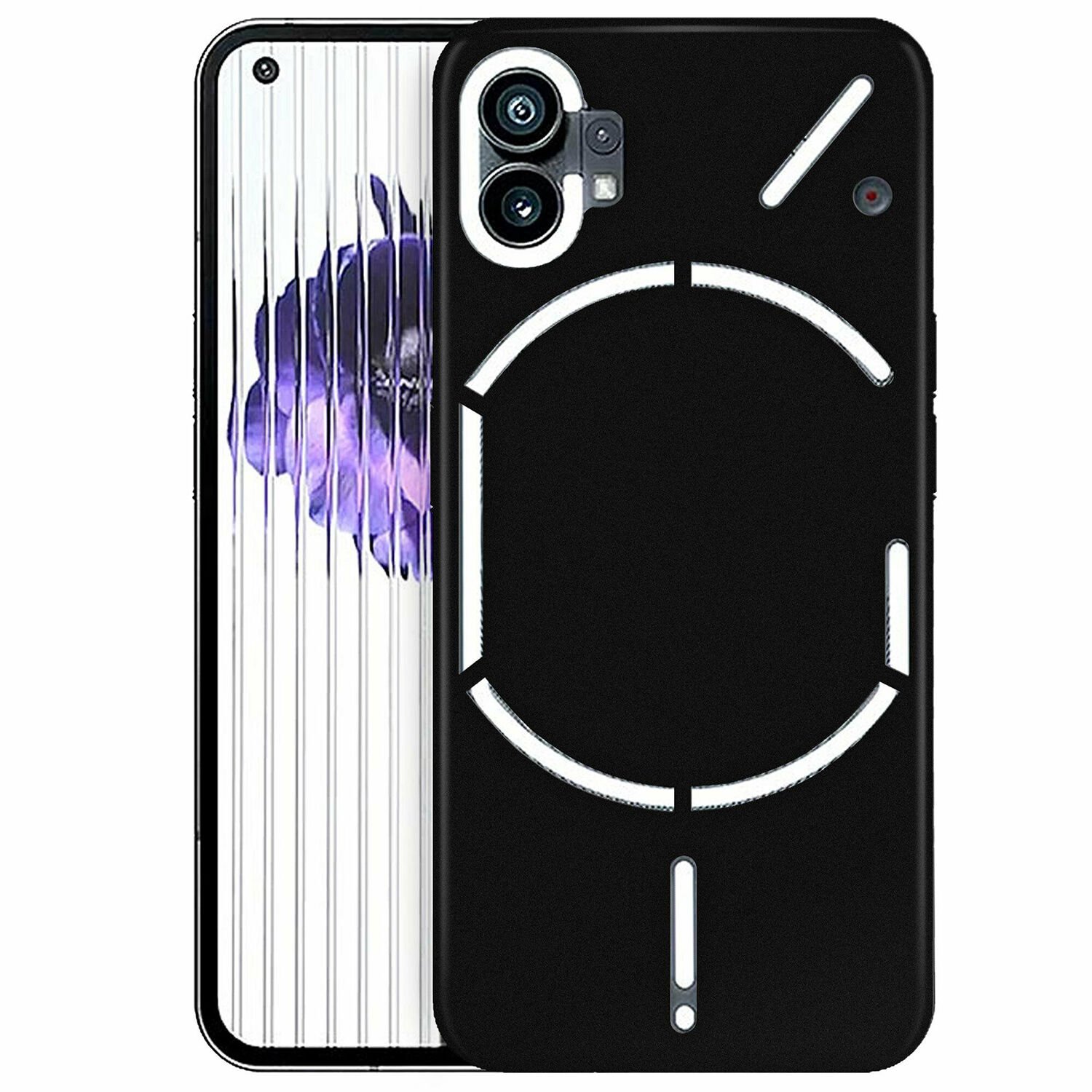 Microcase Nothing Phone 1 Elektrocase Serisi Silikon Kılıf - Siyah AL3340