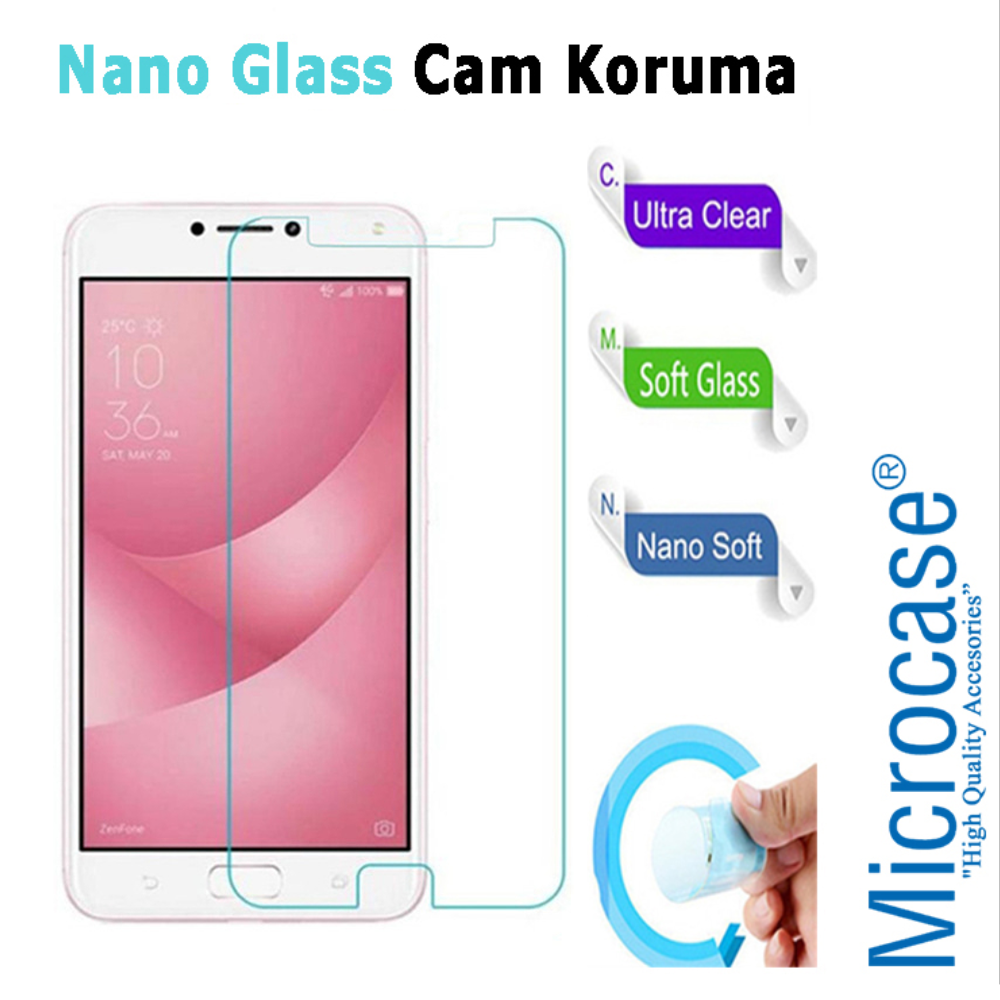 Asus Zenfone 4 Max ZC520KL Nano Glass Cam Ekran Koruma Filmi