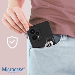 Microcase Xiaomi Redmi Note 12T Pro / Note 11T Pro Elektrocase Serisi Silikon Kılıf - Siyah AL3340