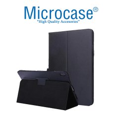 Lenovo TAB E10 Tablet Standlı Deri Kılıf Book Case Siyah