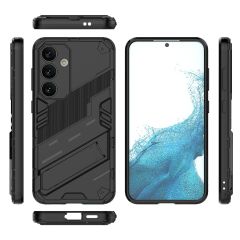 Microcase Samsung S24 Plus Matrix Serisi Armor Standlı Perfect Koruma Kılıf - Siyah Al3416