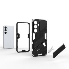 Microcase Samsung S24 Plus Matrix Serisi Armor Standlı Perfect Koruma Kılıf - Siyah Al3416