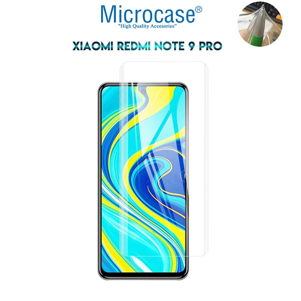 Microcase Xiaomi Redmi Note 9 Pro Full Ön Kaplama TPU Soft Koruma Filmi
