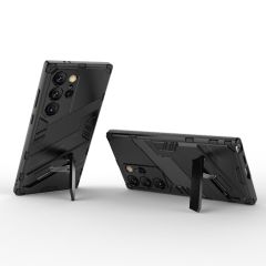Microcase Samsung S24 Ultra Matrix Serisi Armor Standlı Perfect Koruma Kılıf - Siyah Al3416