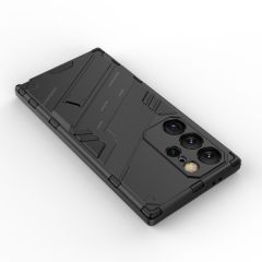 Microcase Samsung S24 Ultra Matrix Serisi Armor Standlı Perfect Koruma Kılıf - Siyah Al3416