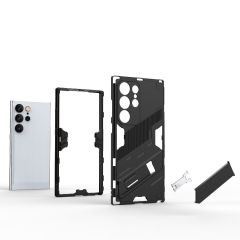 Microcase Samsung S24 Ultra Matrix Serisi Armor Standlı Perfect Koruma Kılıf - Siyah Al3416