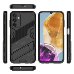 Microcase Samsung A15 5G Matrix Serisi Armor Standlı Perfect Koruma Kılıf - Siyah Al3416