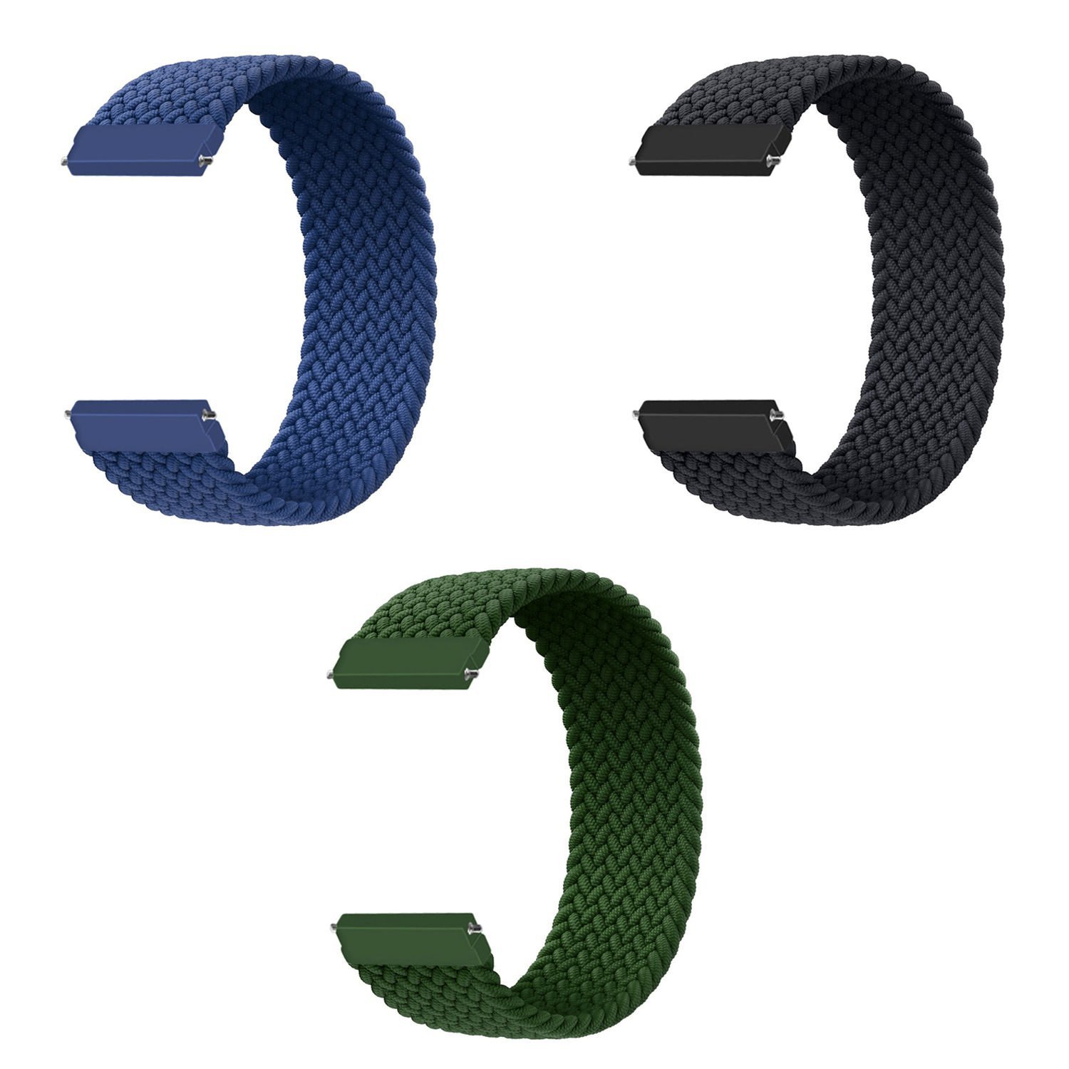 Microcase Huawei Watch GT 3 SE için 155 mm Esnek Hasır Örgü Kordon Kayış - KY35