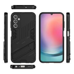 Microcase Samsung A25 5G Matrix Serisi Armor Standlı Perfect Koruma Kılıf - Siyah Al3416