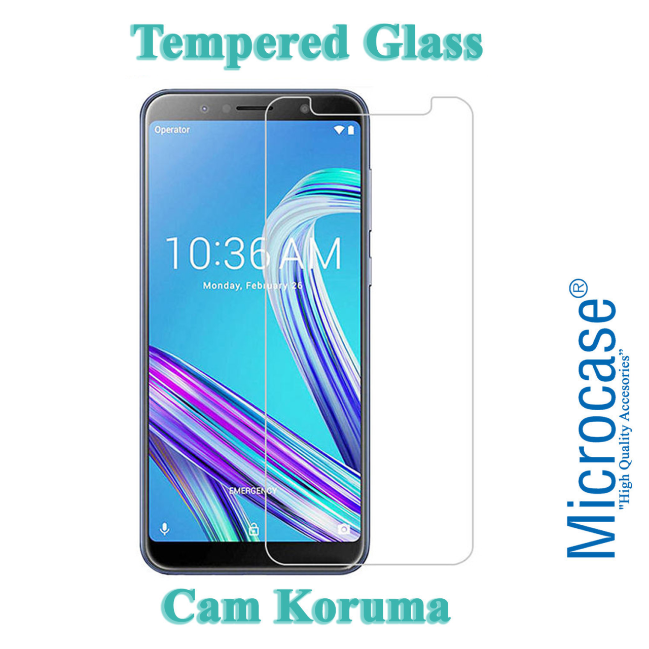 Asus Zenfone Max Pro (M1) ZB601KL Tempered Glass Cam Ekran Koruma