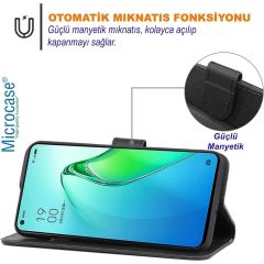 Microcase Huawei Mate 20 Pro  Darbeye Dayanıklı Cüzdanlı ve Standlı Kapaklı Deri Kılıf Siyah AL4232