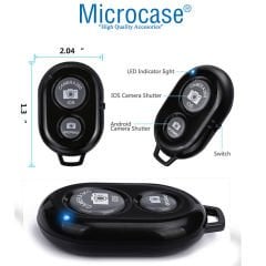 Microcase Tripod ve Selfie Çubuğu için Bluetoothlu Uzaktan Fotoğraf Çekim Kumandası Siyah - AL2638