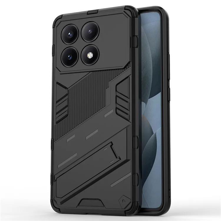 Microcase Poco X6 Pro /Xiaomi Redmi K70E Matrix Serisi Armor Standlı Perfect Koruma Kılıf - Siyah Al3416
