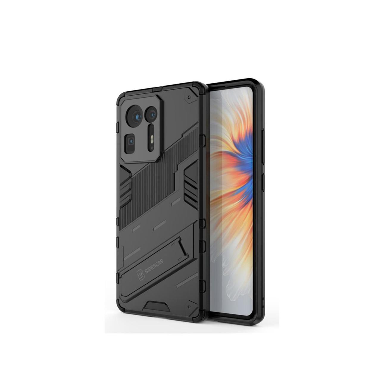 Microcase Xiaomi Mix 4 Matrix Serisi Armor Standlı Kılıf - Siyah