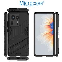 Microcase Xiaomi Mix 4 Matrix Serisi Armor Standlı Kılıf - Siyah