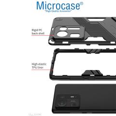 Microcase Xiaomi Mix 4 Matrix Serisi Armor Standlı Kılıf - Siyah