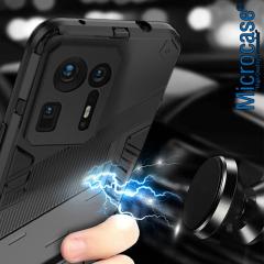 Microcase Xiaomi Mix 4 Matrix Serisi Armor Standlı Kılıf - Siyah