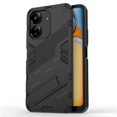 Microcase Poco M6 5G /Xiaomi Redmi 13C 5G Matrix Serisi Armor Standlı Perfect Koruma Kılıf - Siyah Al3416