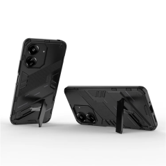 Microcase Poco M6 5G /Xiaomi Redmi 13C 5G Matrix Serisi Armor Standlı Perfect Koruma Kılıf - Siyah Al3416
