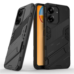 Microcase Poco M6 5G /Xiaomi Redmi 13C 5G Matrix Serisi Armor Standlı Perfect Koruma Kılıf - Siyah Al3416
