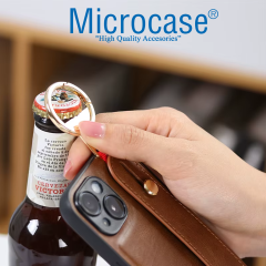 Microcase Tecno Phantom V Flip2 Askılıklı Standlı Açacaklı Deri Kılıf-AL5118