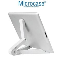 Microcase Samsung Tab S10 Ultra 14.6 inch Tablet için Bluetooth Klavye + Mouse + Tablet Standı - AL4514 Beyaz