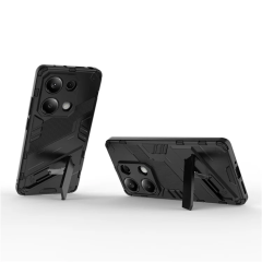 Microcase Poco M6 Pro 4G / Redmi NOTE 13 PRO 4G Matrix Serisi Armor Standlı Perfect Koruma Kılıf - Siyah Al3416