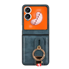 Microcase Tecno Phantom V Flip2 Askılıklı Standlı Açacaklı Deri Kılıf-AL5118