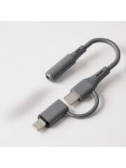 Microcase 2'si 1 Arada Type-C ve Lightning to 3.5mm AUX Kulaklık Dönüştürücü Adaptör Kablosu-AL5816
