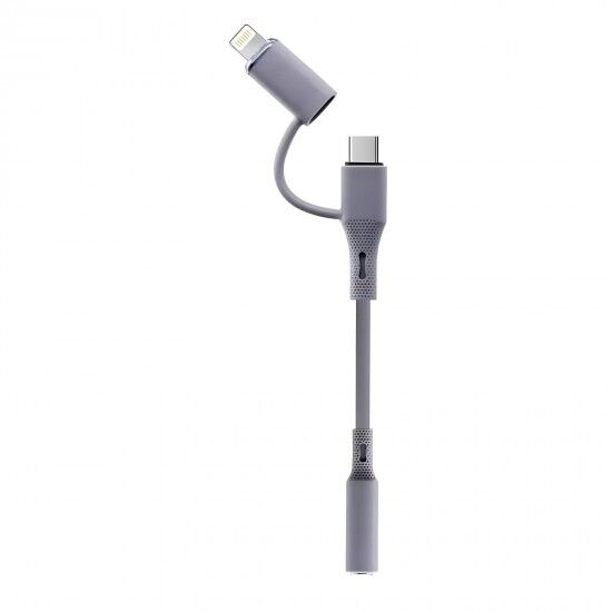 Microcase 2'si 1 Arada Type-C ve Lightning to 3.5mm AUX Kulaklık Dönüştürücü Adaptör Kablosu-AL5816