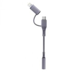 Microcase 2'si 1 Arada Type-C ve Lightning to 3.5mm AUX Kulaklık Dönüştürücü Adaptör Kablosu-AL5816