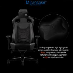 Microcase 3D Ortopedik Oto Araç Oyuncu Koltuk Boyun Yastığı 25x17cm 2 Adet AL4335 Siyah