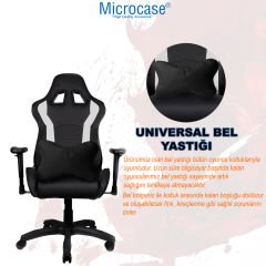 Microcase 3D Ortopedik Oto Araç Oyuncu Koltuk Bel Destek yastığı 36x26cm 1 Adet AL4336 Siyah