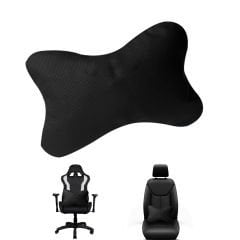 Microcase 3D Ortopedik Oto Araç Oyuncu Koltuk Bel Destek yastığı 36x26cm 1 Adet AL4336 Siyah