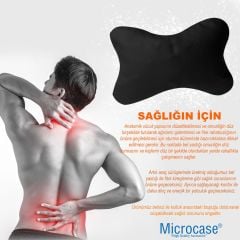 Microcase 3D Ortopedik Oto Araç Oyuncu Koltuk Bel Destek yastığı 36x26cm 2 Adet AL4336 Siyah